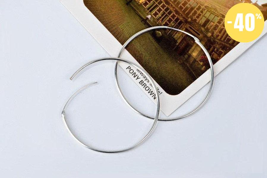 Boucles d'oreilles créoles en argent 925