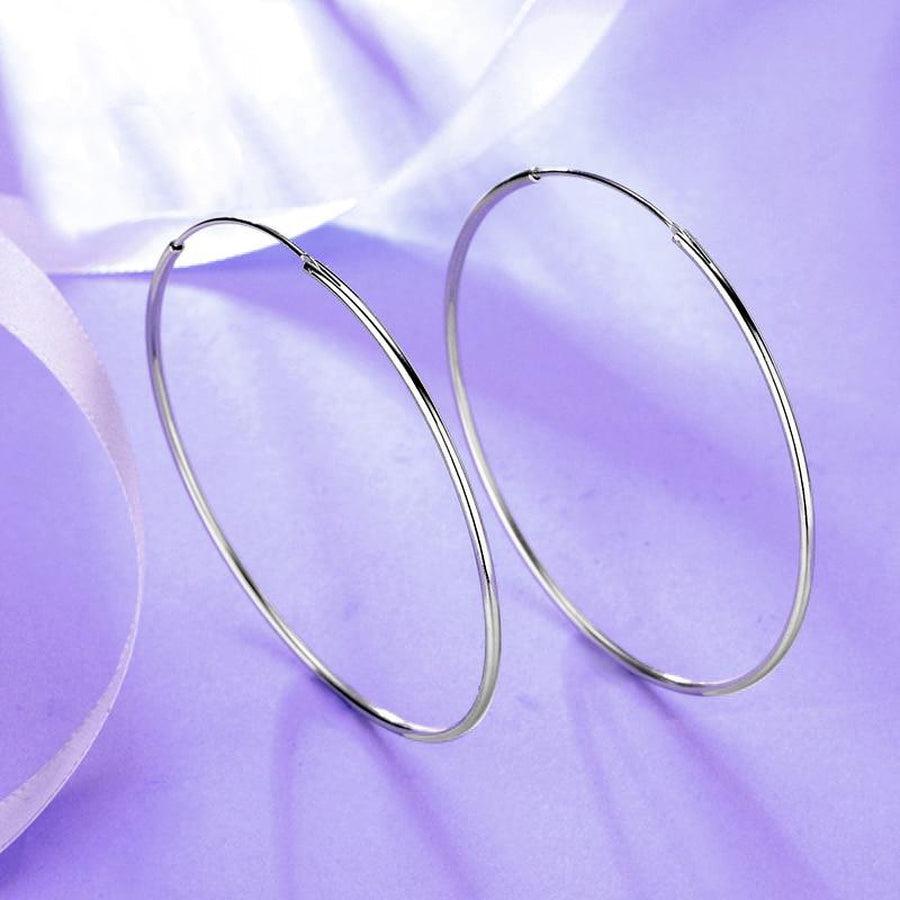 Boucles d'oreilles créoles en argent 925