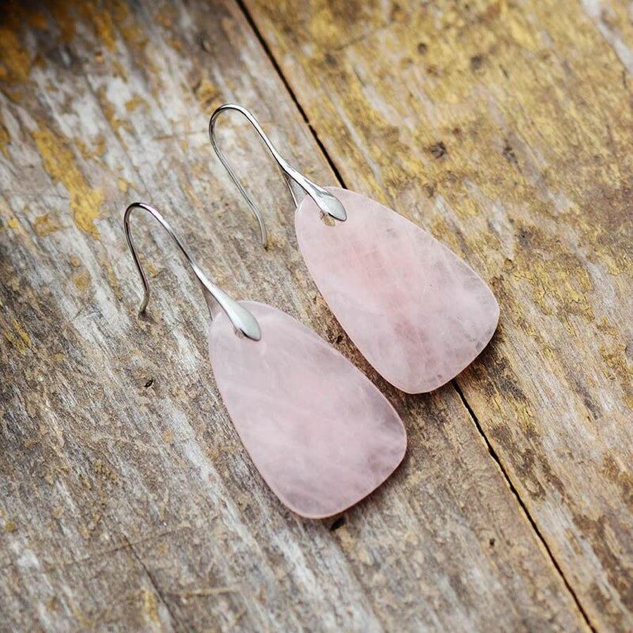 Boucles d’oreilles en Quartz rose