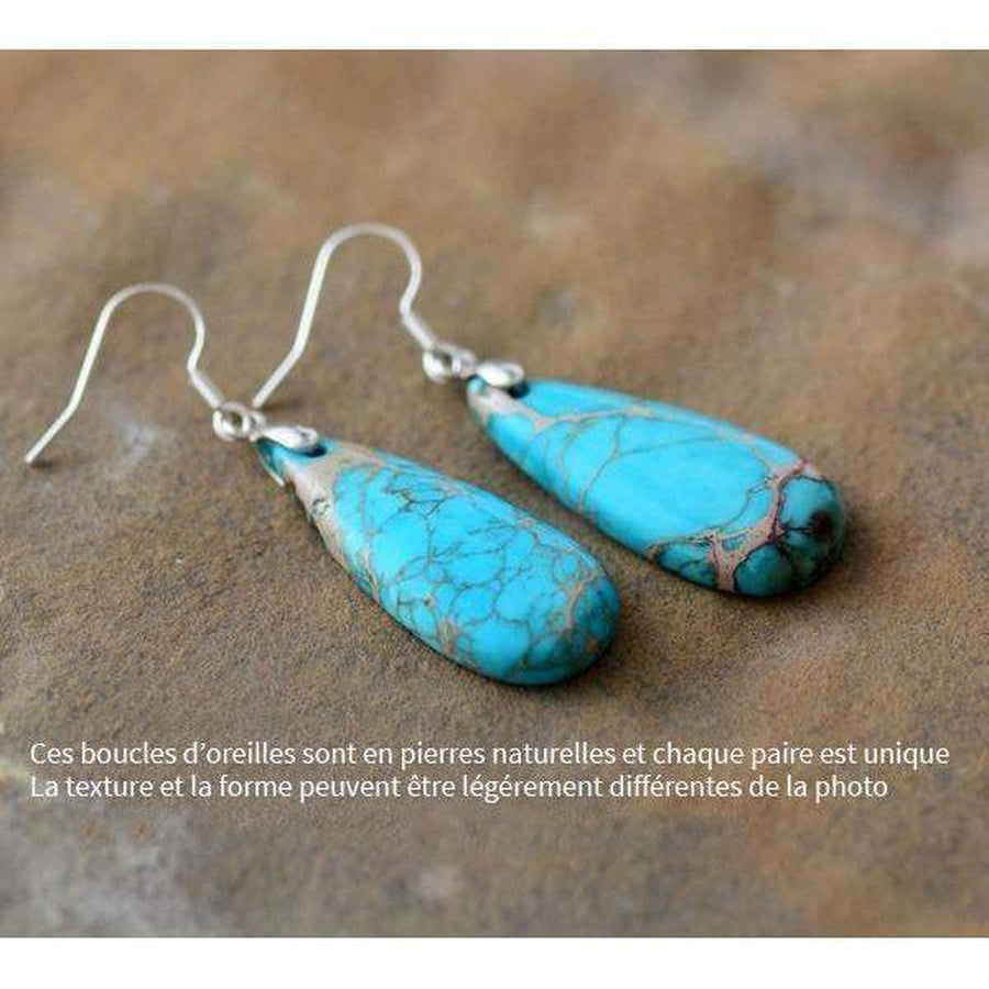 Boucles d'oreilles en turquoise