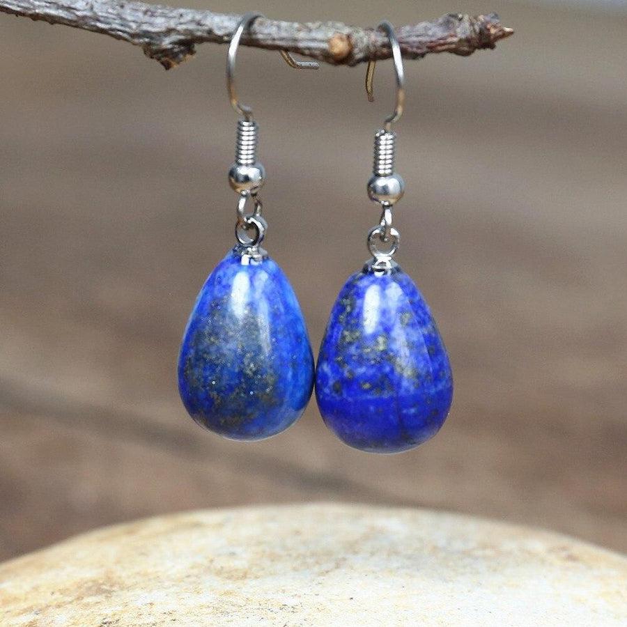 Boucles d’oreilles goutte d’eau en Lapis Lazuli