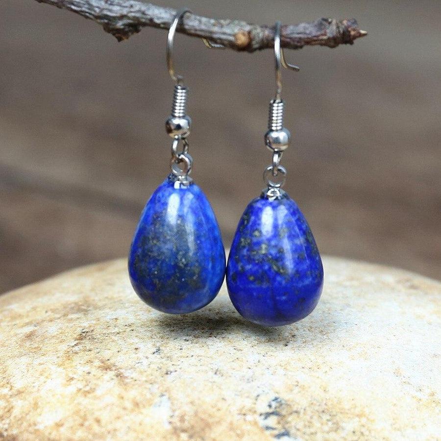 Boucles d’oreilles goutte d’eau en Lapis Lazuli