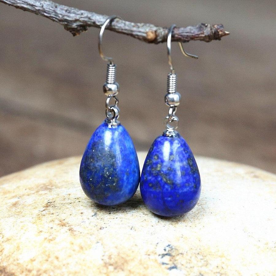 Boucles d’oreilles goutte d’eau en Lapis Lazuli