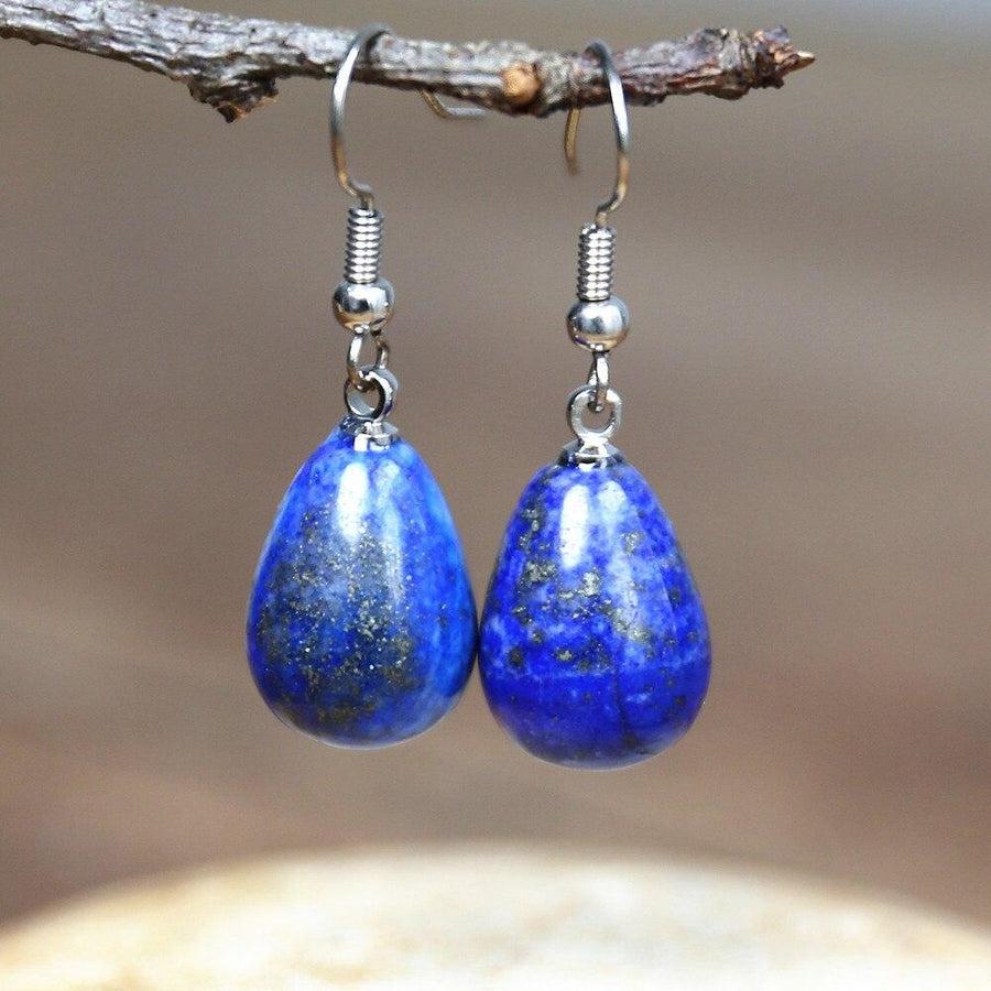 Boucles d’oreilles goutte d’eau en Lapis Lazuli