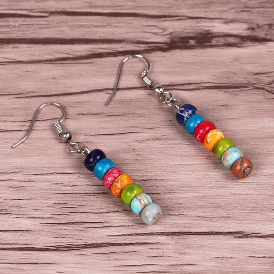 Boucles d’oreilles pendantes d’harmonisation des chakras