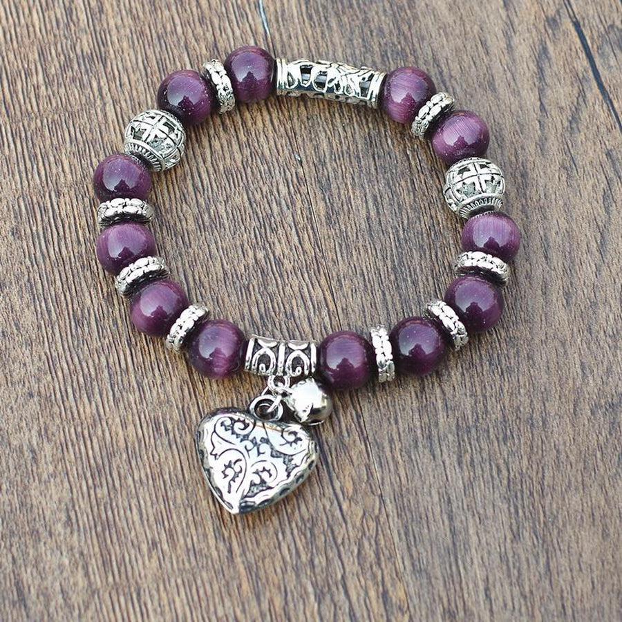 Bracelet « AMOUR et AFFECTION» en Amethyste