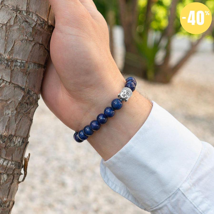 Bracelet « anti-stress » en Lapis Lazuli et tête de Bouddha