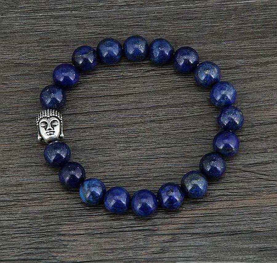 Bracelet « anti-stress » en Lapis Lazuli et tête de Bouddha