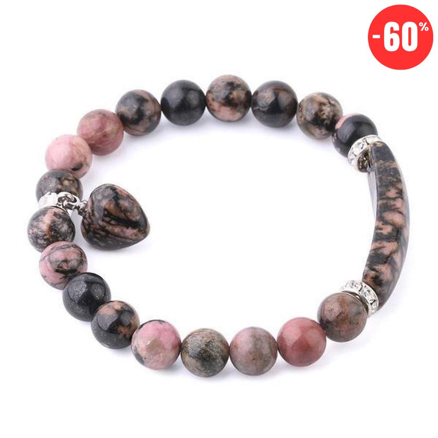 Bracelet «anti-stress et confiance » en Rhodonite