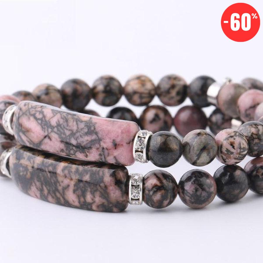 Bracelet «anti-stress et confiance » en Rhodonite
