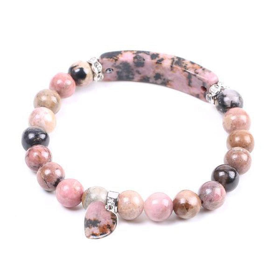 Bracelet «anti-stress et confiance » en Rhodonite