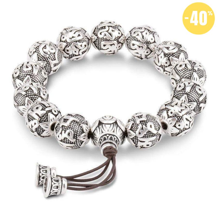 Bracelet Antique Tibétain en Argent Tibétain