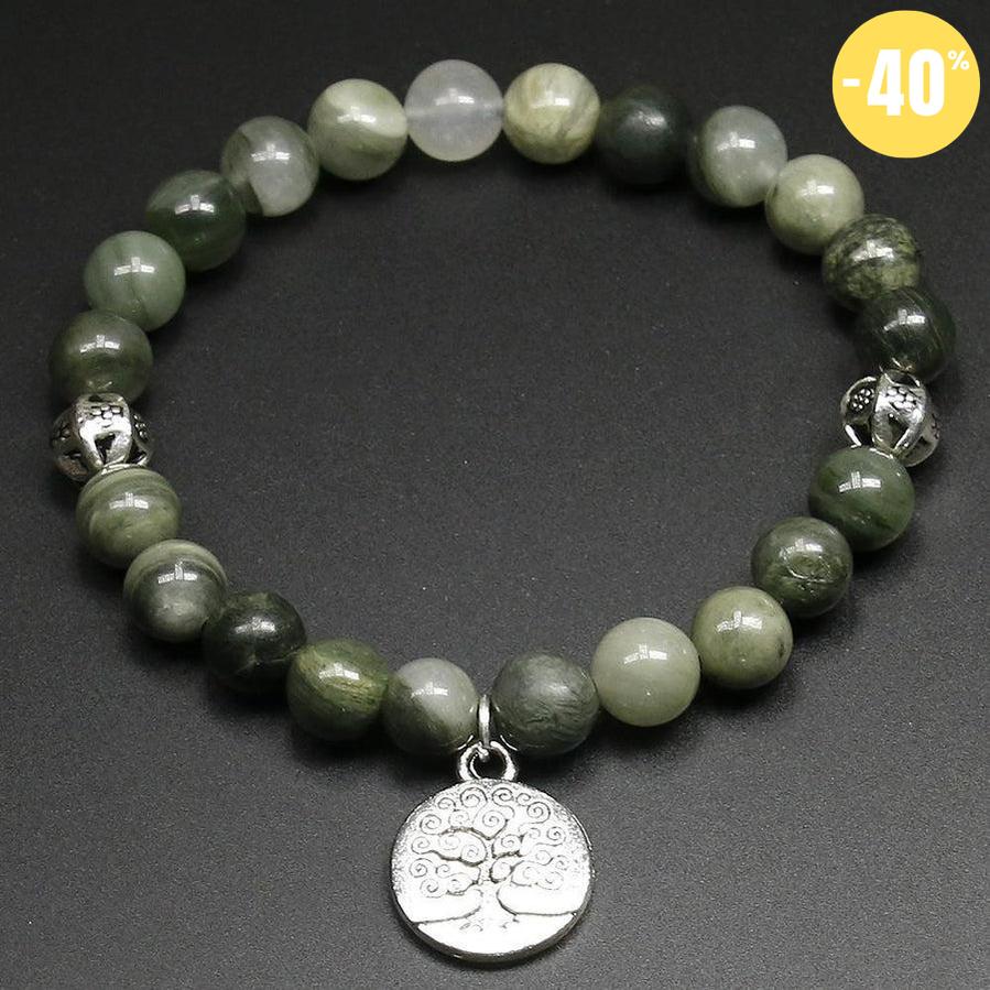 Bracelet Arbre de vie en Onyx vert