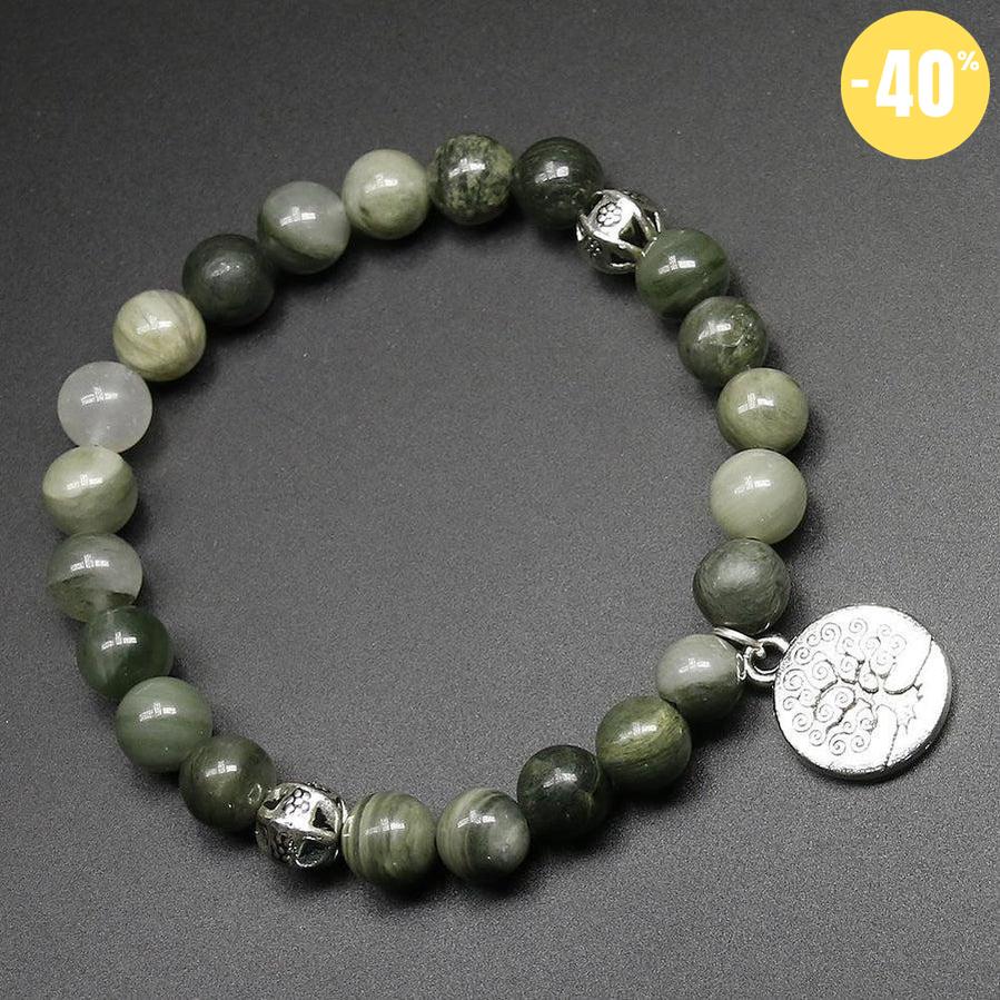 Bracelet Arbre de vie en Onyx vert