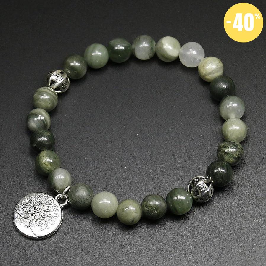 Bracelet Arbre de vie en Onyx vert