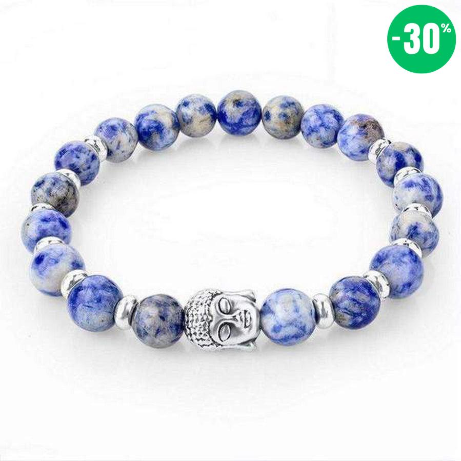 Bracelet bouddha «apaisement et confiance en soi» en sodalite