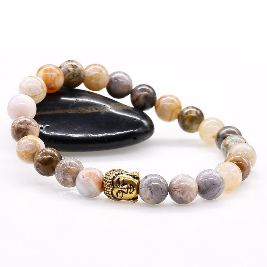 Bracelet Bouddha «Apaisement et Force» en Onyx véritable