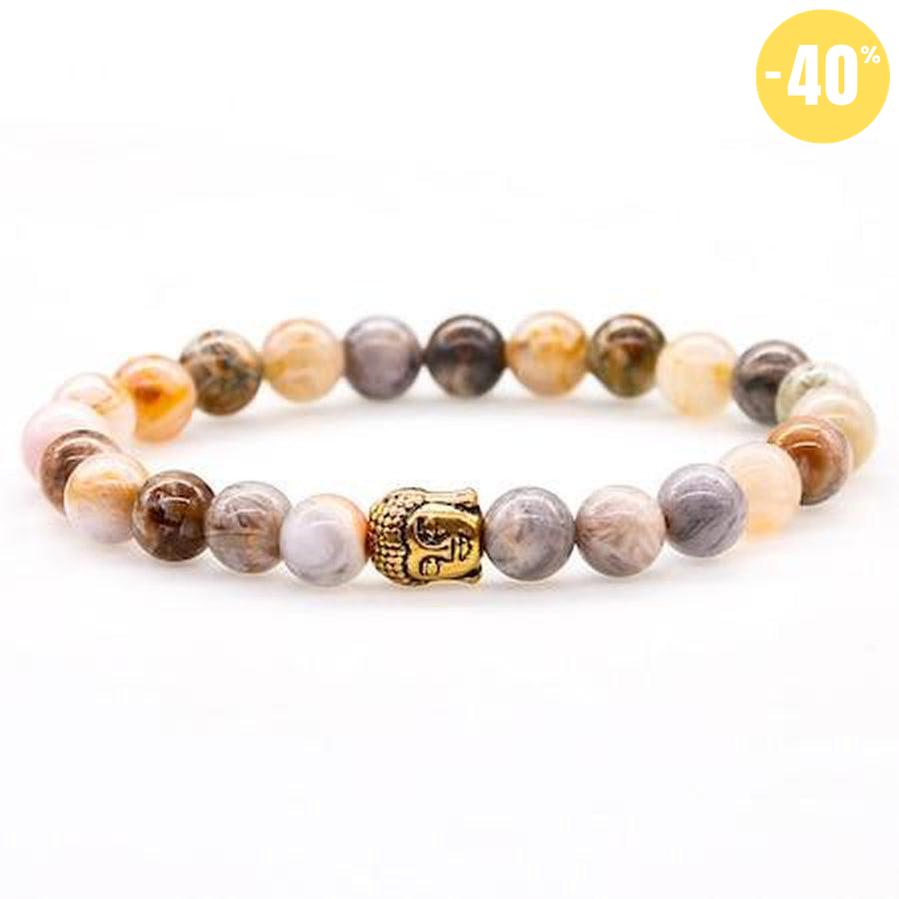 Bracelet Bouddha «Apaisement et Force» en Onyx véritable