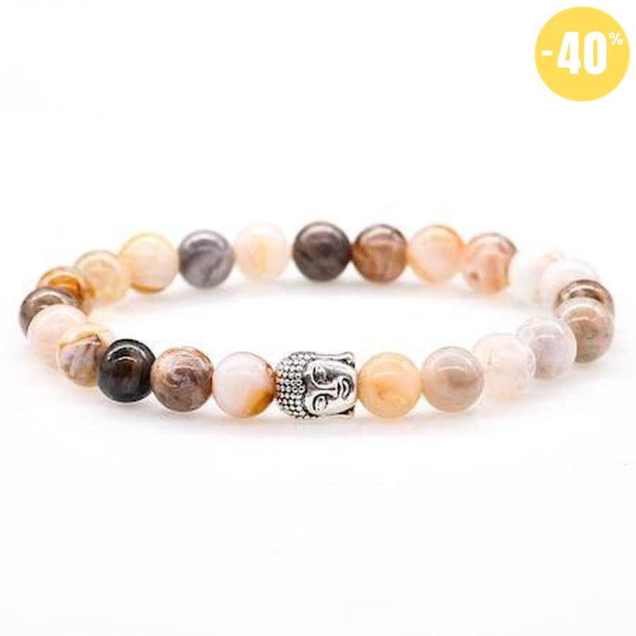 Bracelet Bouddha «Apaisement et Force» en Onyx véritable
