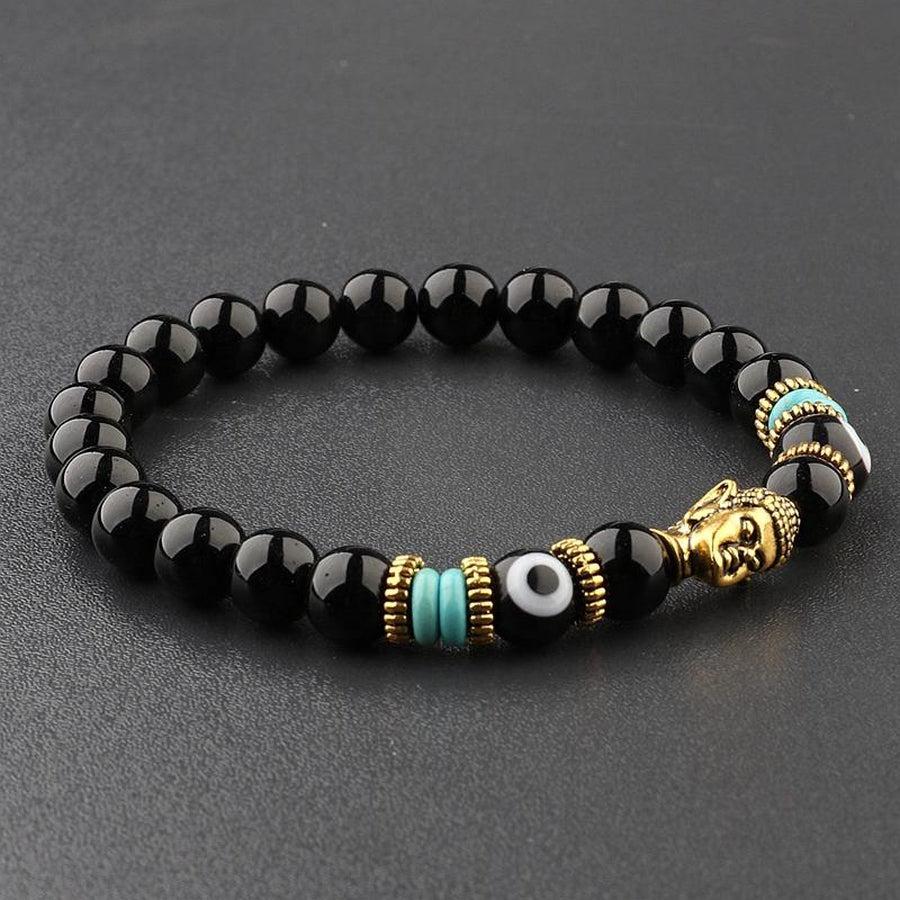 Bracelet Bouddha en Agate et Turquoise