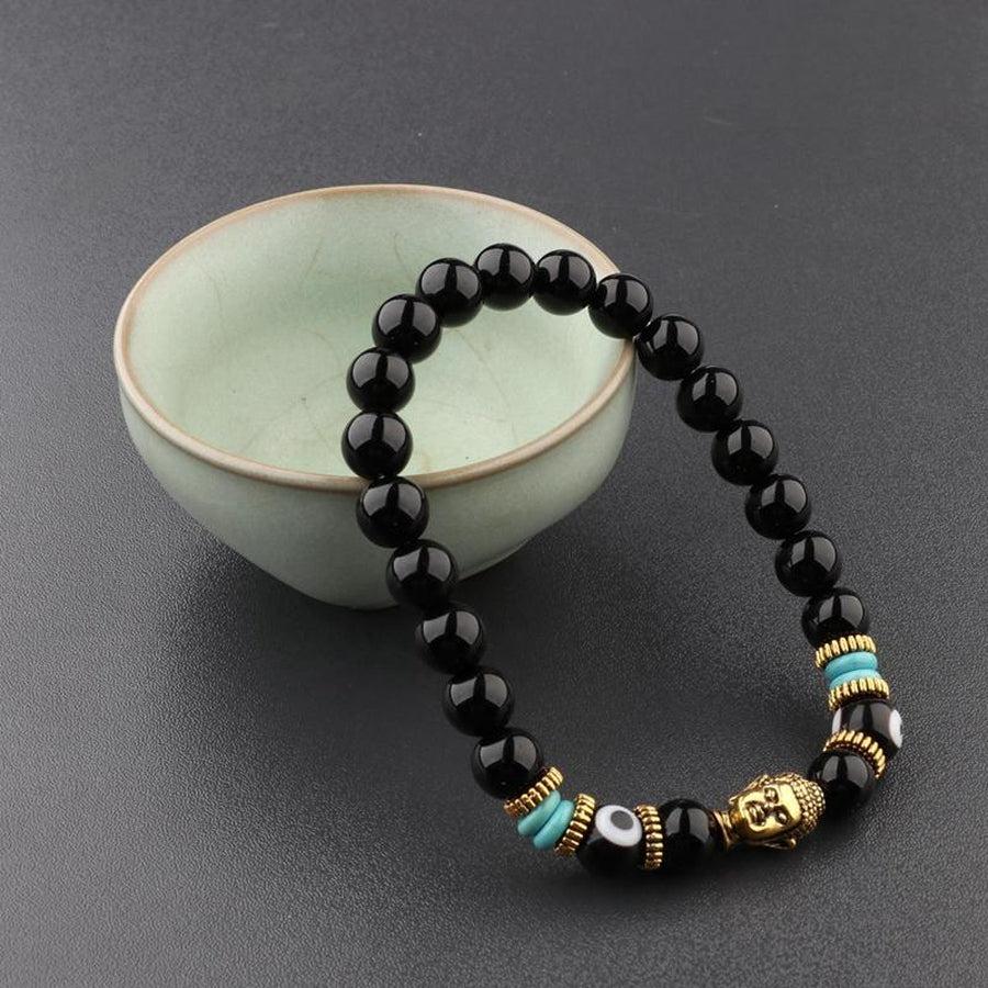 Bracelet Bouddha en Agate et Turquoise
