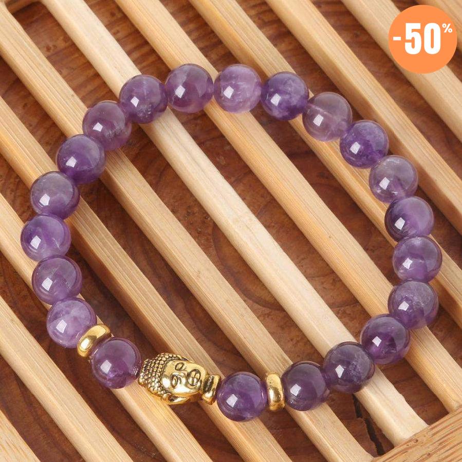 Bracelet Bouddha en Amethystes