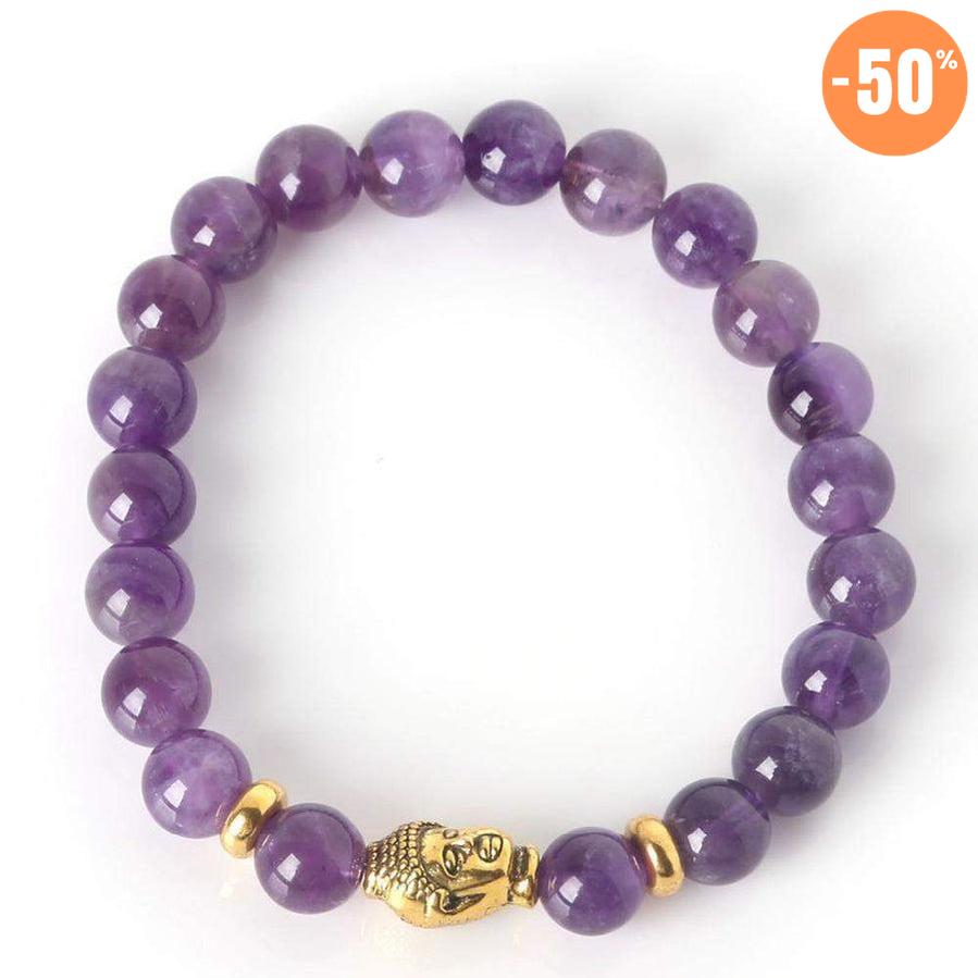 Bracelet Bouddha en Amethystes