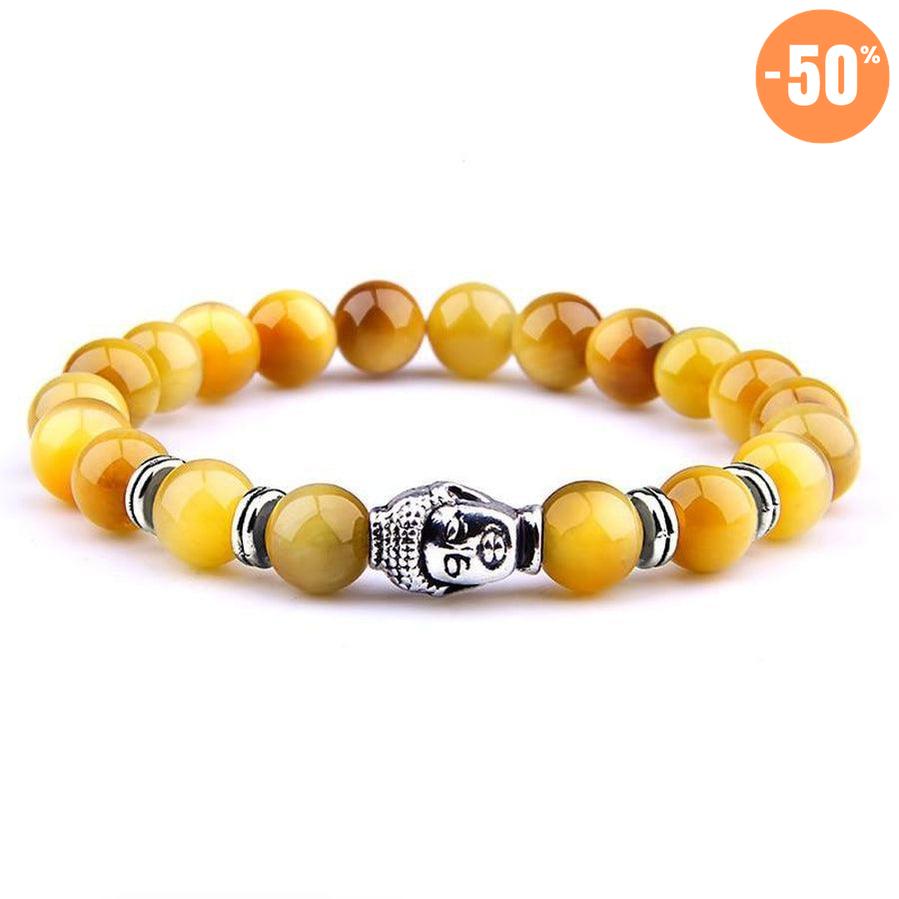 Bracelet Bouddha et Œil de tigre jaune