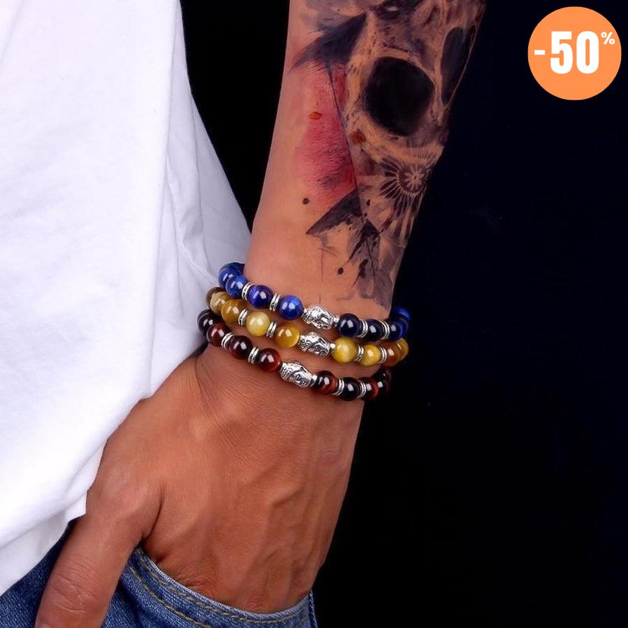 Bracelet Bouddha et Œil de tigre jaune