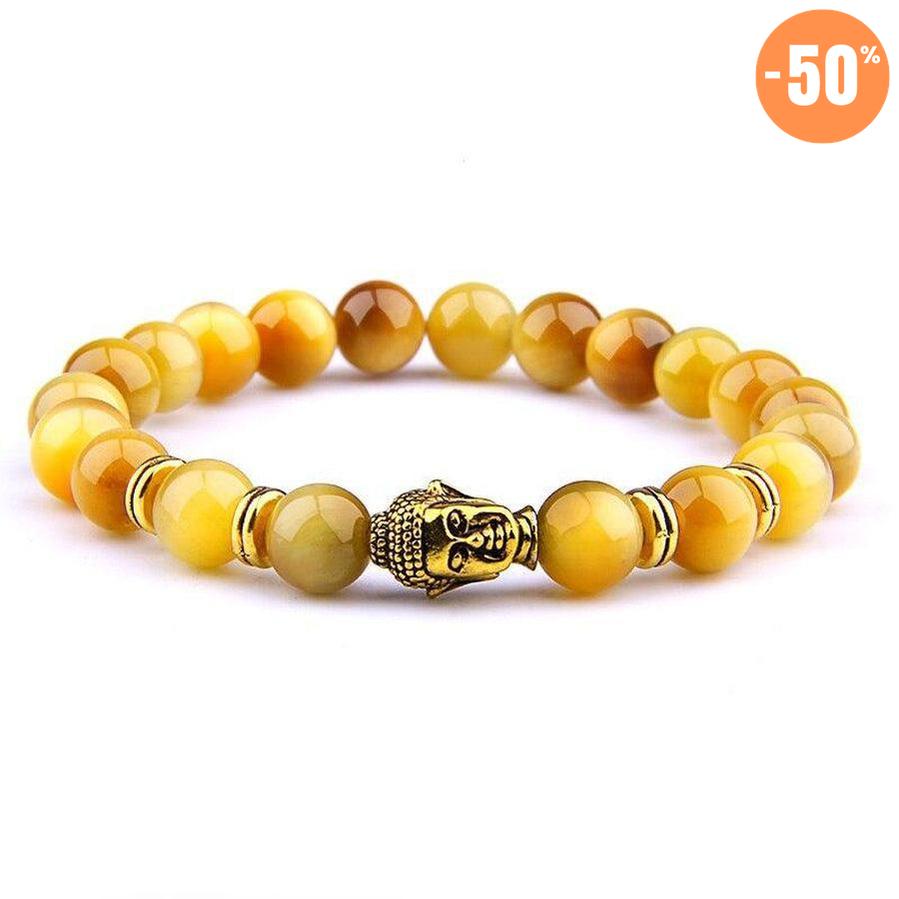 Bracelet Bouddha et Œil de tigre jaune