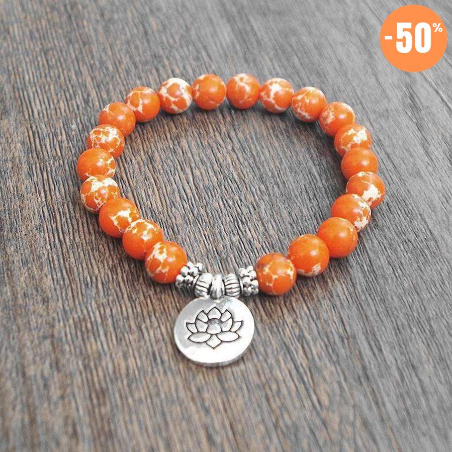Bracelet «Charm» en calcite orange
