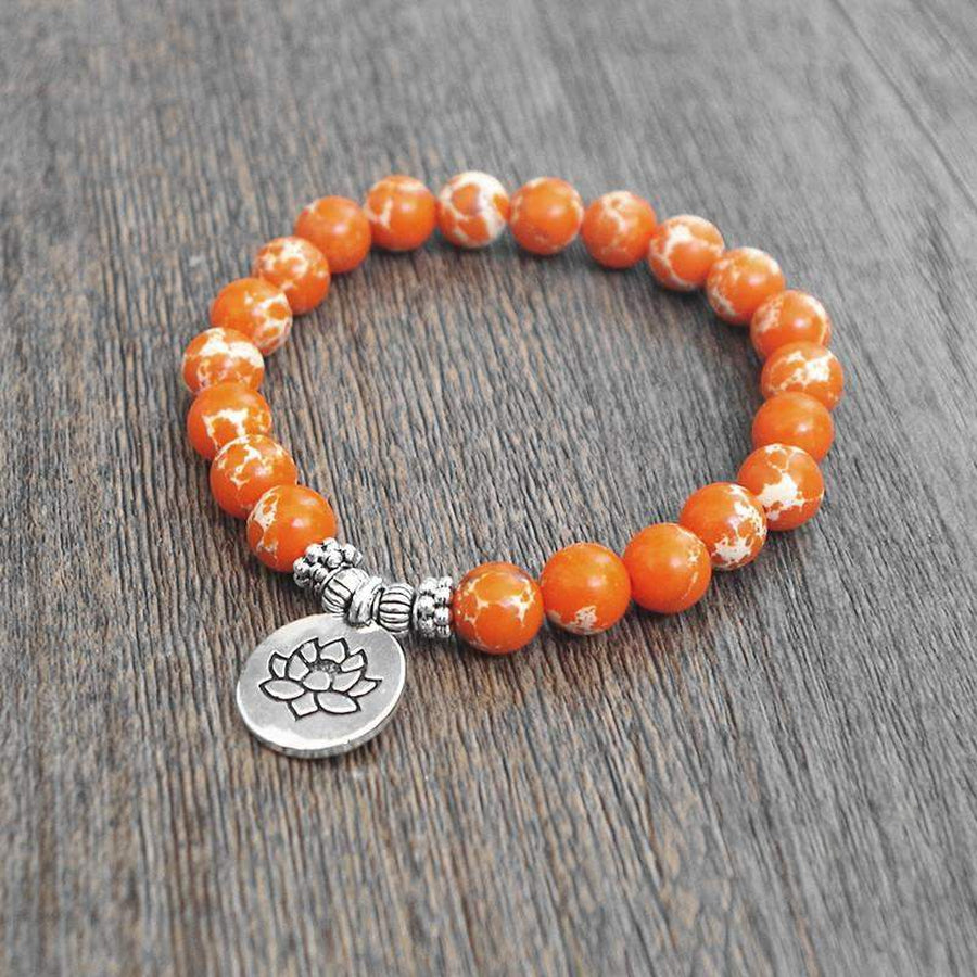 Bracelet «Charm» en calcite orange