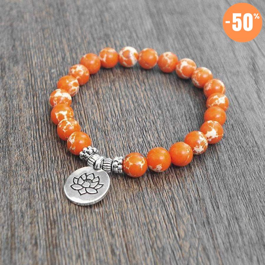 Bracelet «Charm» en calcite orange
