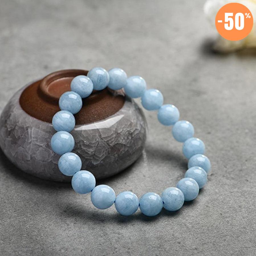 Bracelet «Clarté de l'esprit» en aigue-marine