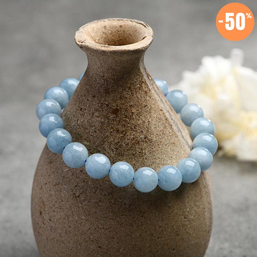 Bracelet «Clarté de l'esprit» en aigue-marine