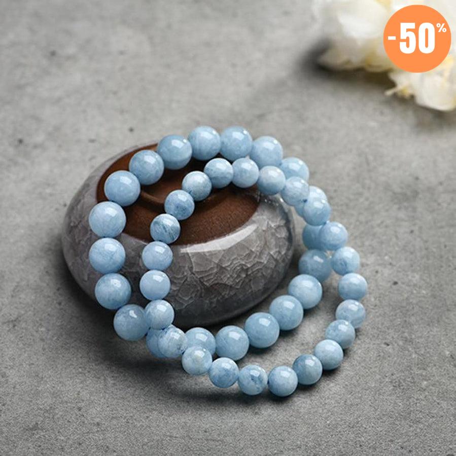 Bracelet «Clarté de l'esprit» en aigue-marine