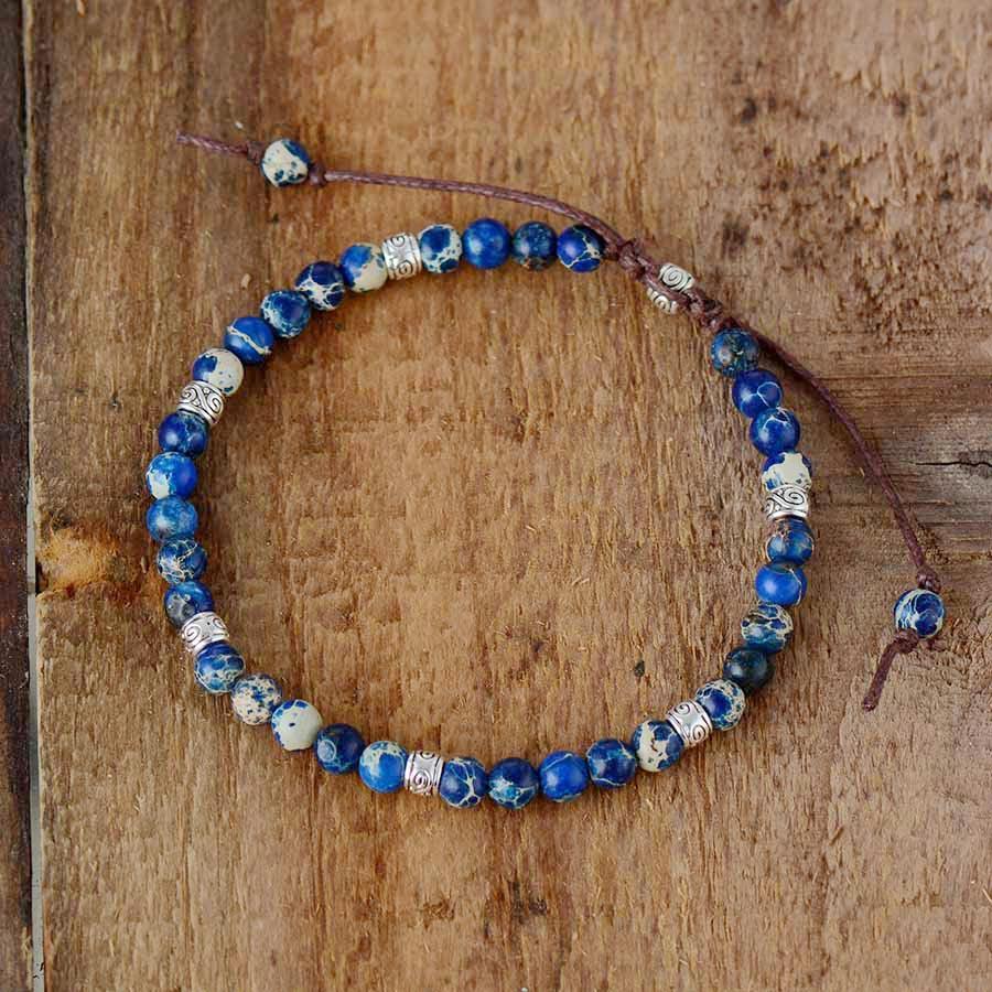 Bracelet «Complicité» en pierres de Jaspe