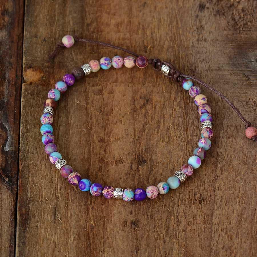 Bracelet «Complicité» en pierres de Jaspe