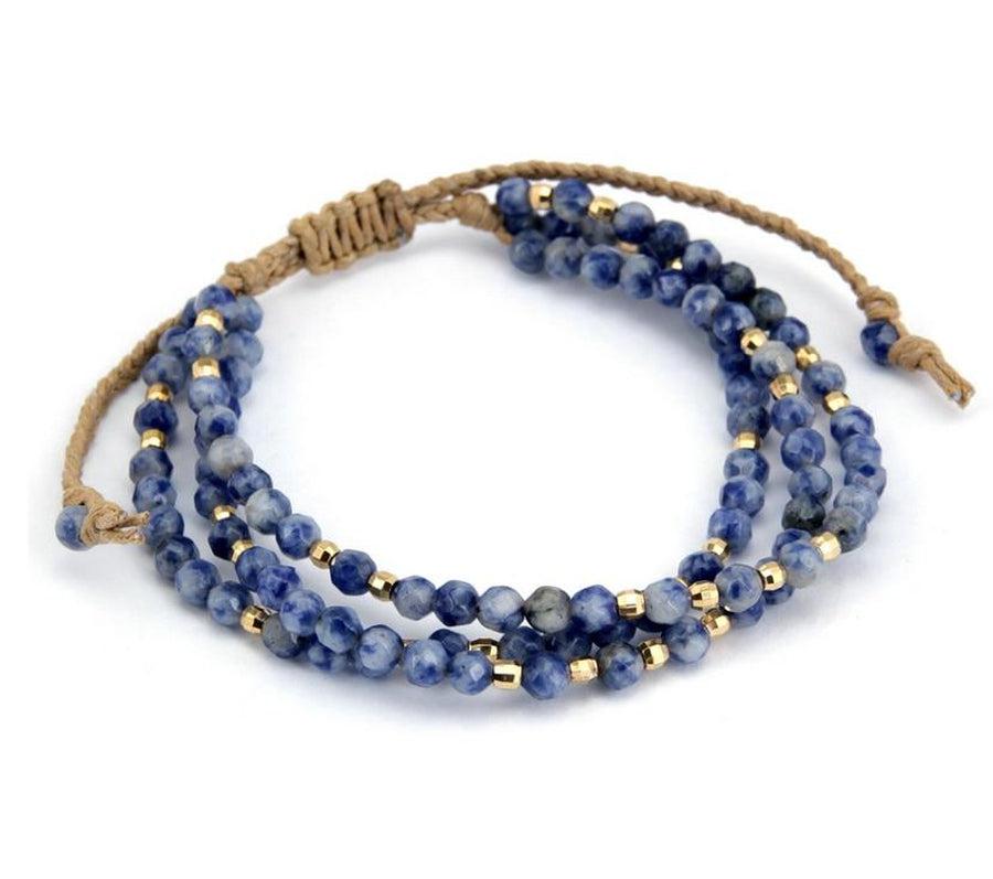 Bracelet «Créativité et Communication» en perles de Sodalite