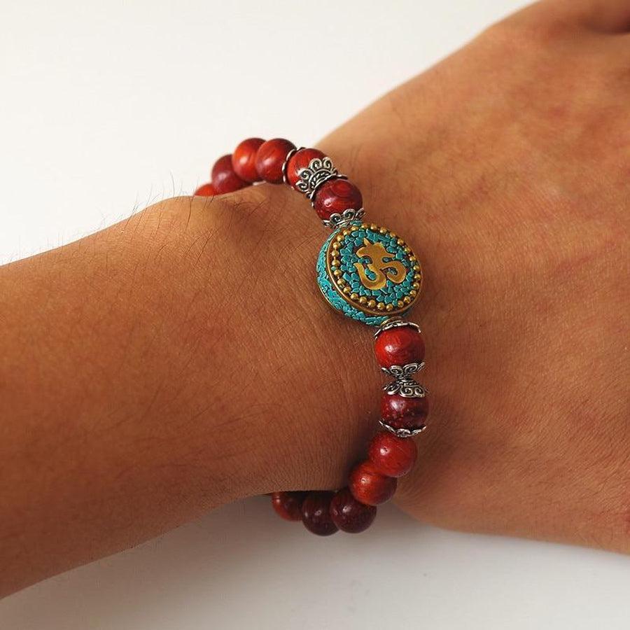 Bracelet de chance « Om » en bois