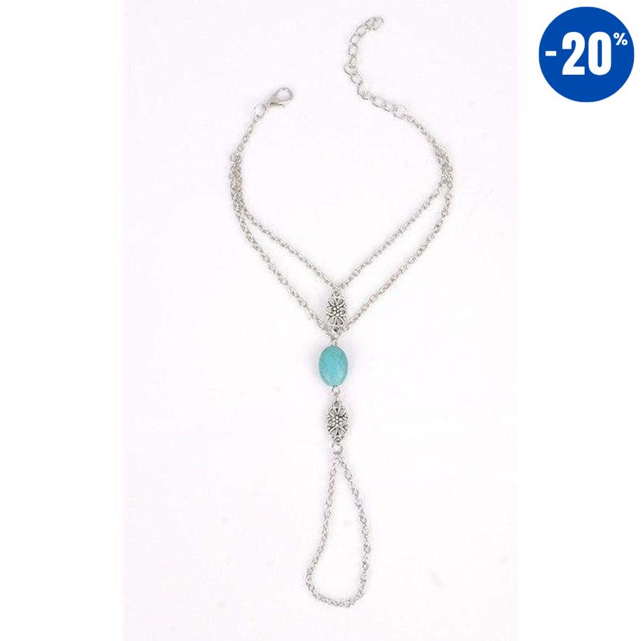Bracelet de cheville turquoise