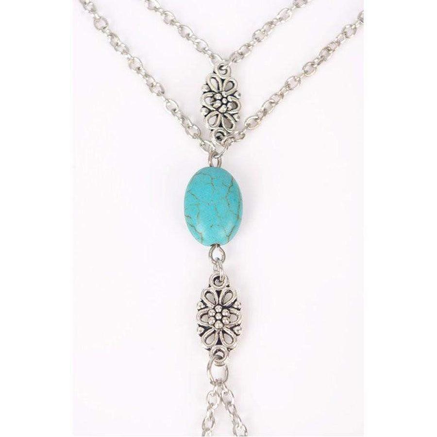 Bracelet de cheville turquoise
