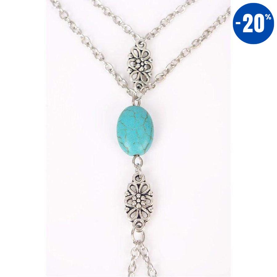 Bracelet de cheville turquoise