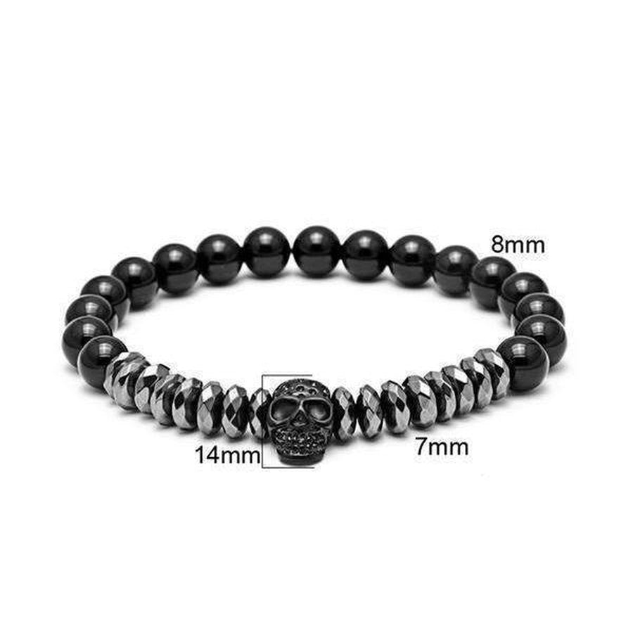 Bracelet de force pour homme Hematite - Titane