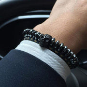 Bracelet de force pour homme Hematite - Titane
