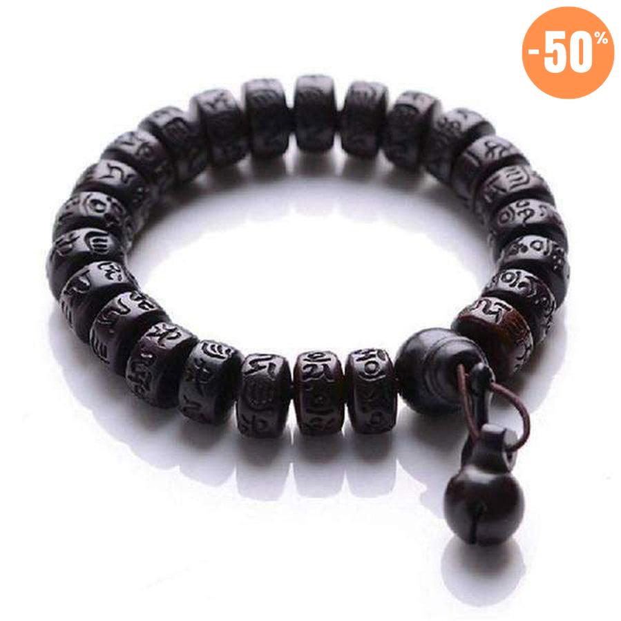 Bracelet de médidation Tibétain en bois de pêcher