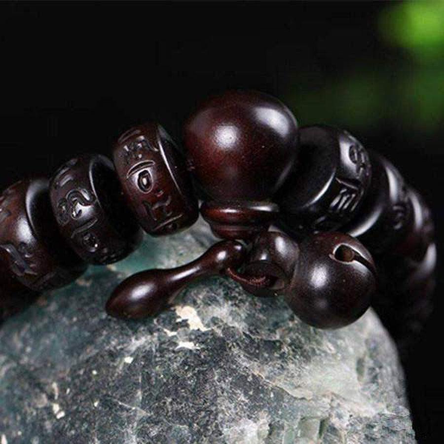 Bracelet de médidation Tibétain en bois de pêcher