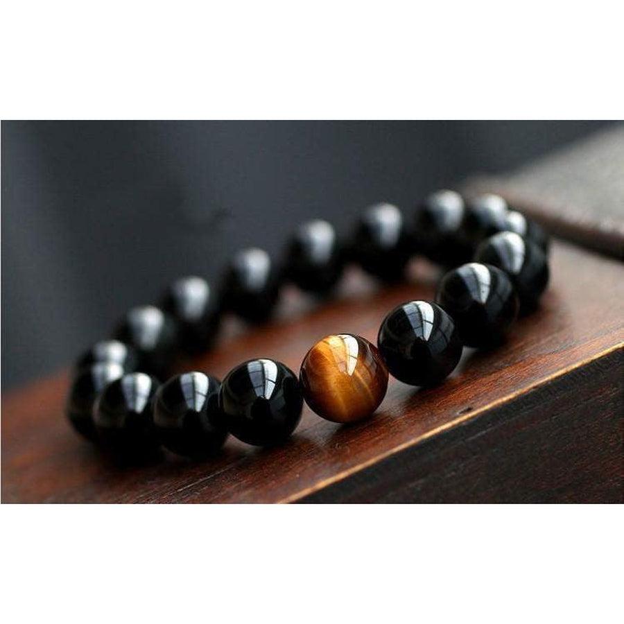 Bracelet de persuasion Onyx Noir et Oeil de tigre