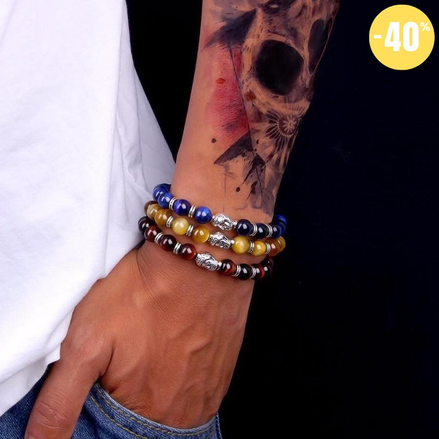 Bracelet de protection Lapis Lazuli et tête de Bouddha