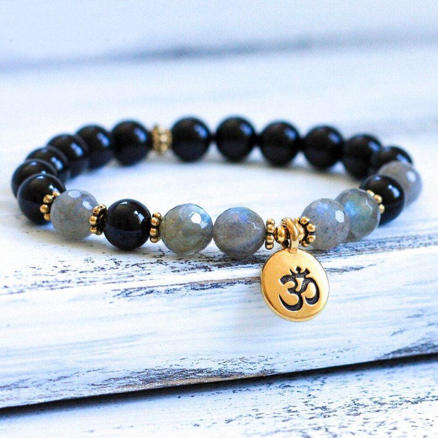 Bracelet d’équilibre en Tourmaline noire et Labradorite